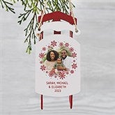 Snowflake Photo Personalized Vintage Sled Ornament  - 43230