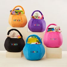 Rainbow Name Embroidered Plush Treat Bag - 43282