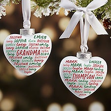 Grateful Heart Deluxe Personalized Heart Ornament  - 43315