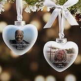 Treasured Memory Personalized Photo Deluxe Heart Ornament - 43318