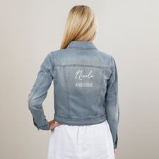 Bridal Party Embroidered Jean Jacket  - 43332