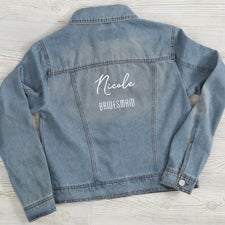 Bridal Party Embroidered Jean Jacket  - 43332