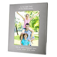 Engraved Dads Tremont Gunmetal 8x10 Picture Frame  - 43369