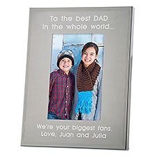 Engraved Dads Tremont Gunmetal 4x6 Picture Frame   - 43376