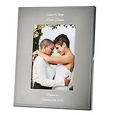 Engraved Wedding Tremont Gunmetal 5x7 Picture Frame  - 43384