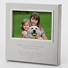 Engraved Religious Silver Uptown 4x6 Picture Frame  - 43399