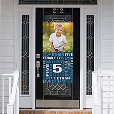 Repeating Birthday Personalized Photo Door Banner  - 43562
