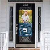 Repeating Birthday Personalized Photo Door Banner  - 43562