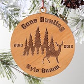 Gone Hunting Personalized Christmas Ornaments - 4357