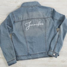 Classic Name Embroidered Jean Jacket  - 43659