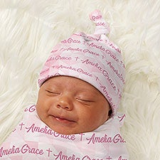 May You Be Blessed Personalized Baby Top Knot Hat - 43686