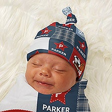 All-Star Sports Baby Personalized Top Knot Hat - 43688