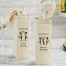 Cheers to Friendship philoSophies® Personalized Wine Tote Bag - 43720