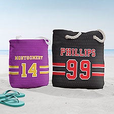 Sports Jersey Personalized Beach Bag  - 43727