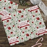 Christmas Poinsettia Personalized Wrapping Paper  - 43745