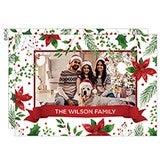 Personalized Christmas Poinsettia Photo Christmas Cards - 43749