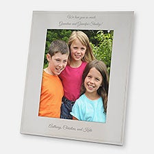 Engraved Grandparents Tremont Silver 8x10 Picture Frame  - 43756