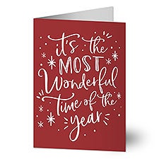Most Wonderful Time Personalized Greeting Card - 43761