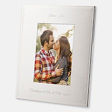 Engraved Engagement Tremont Silver 5x7 Picture Frame  - 43767