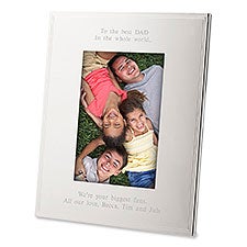 Dad Personalized Tremont Silver 4x6 Picture Frame - 43770