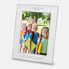 School Personalized Flat Iron Silver Picture Frame - 43782