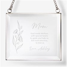 Floral Message For Mom Personalized Glass Suncatcher - 43791