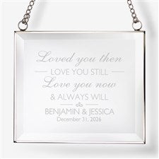 I Love You Personalized Glass Suncatcher  - 43793