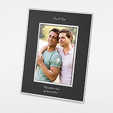 Engagement Engraved Flat Iron Black 5x7 Picture Frame - 43808