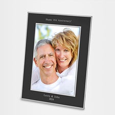 Anniversary Engraved Flat Iron Black 8x10 Picture Frame - 43813