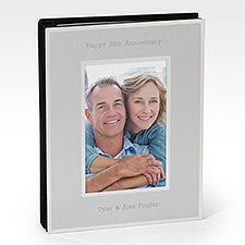 Engraved Anniversary Flat Iron Silver Photo Album - 43837