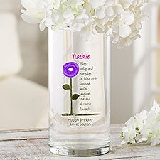 Birthday Blooms Personalized 7.5quot; Flower Vase  - 43844