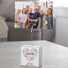 Grateful Heart Personalized Photo Clip Holder Block  - 43851