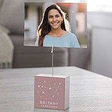 Zodiac Constellations Personalized Photo Clip Holder - 43856