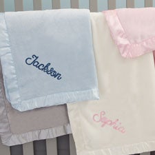 Modern Name Embroidered Baby Blanket - 43866