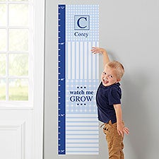 Gingham Personalized Wall Decal Growth Chart  - 43877