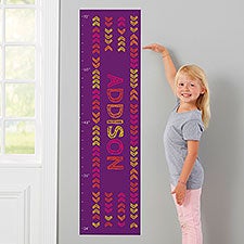 Stencil Name Personalized Wall Decal Growth Chart  - 43879