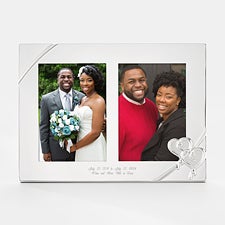 Engraved Lenox "True Love" Anniversary Double Picture Frame - 43898