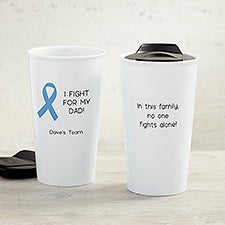 Choose Your Awareness Ribbon Personalized 12 oz. Double-Wall Ceramic Travel Mug - 43925