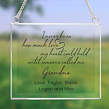 Grandparent Love Personalized Glass Suncatcher  - 43942