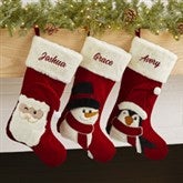 Classic Wintertime Character Personalized Christmas Stocking - 43947