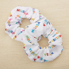 Vibrant Name Personalized Scrunchie 2pc Set  - 43955