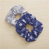 Repeating Snowflakes Personalized Scrunchie 2pc Set - 43966