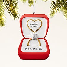 Engagement Ring Personalized Ornament - 43967