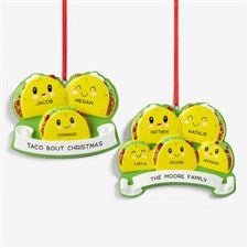 Taco Family Personalized Ornament  - 43984