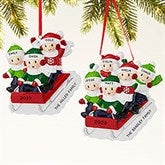 Sledding Family Personalized Ornament - 43985