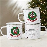 The Elf on the Shelf Wreath Personalized Christmas Camp Mug  - 44047