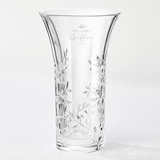Vera Wang Personalized Wedding Monogram Crystal Leaf Vase