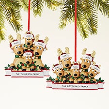 Reindeer Family Personalized Ornament - 44064