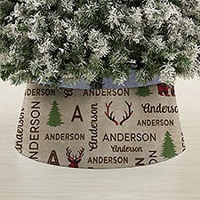 Cozy Cabin Personalized Christmas Tree Collar  - 44074