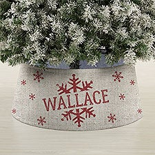 Stamped Snowflake Personalized Christmas Tree Collar - 44075